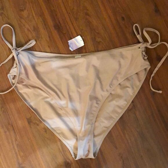 NWT forever 21 nude corset side lease up bikini bottoms 3X - Picture 1 of 5